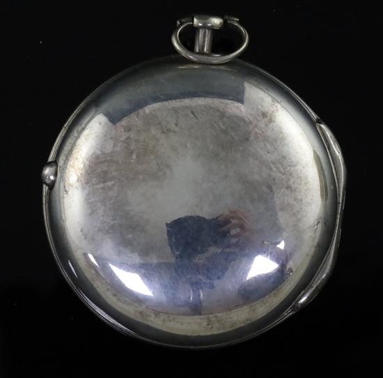 Eardley Norton, London, a George III silver pair-cased keywind verge pocket watch, No. 1366,